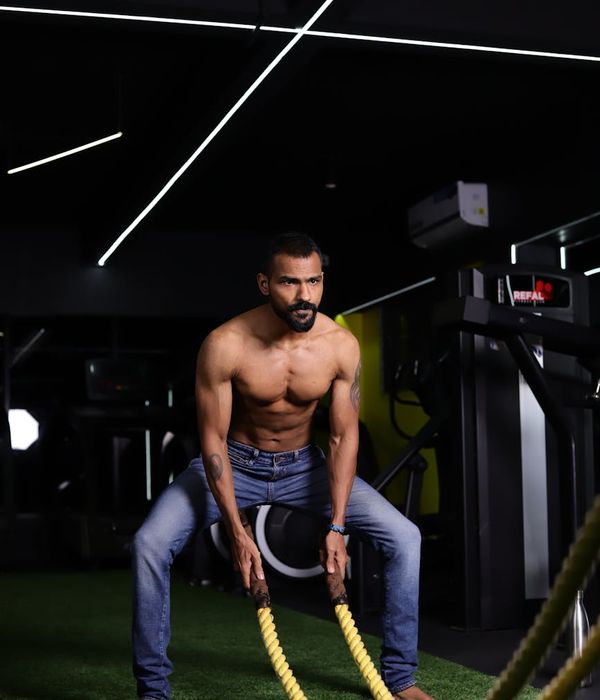 Man feeling energized and focused after a workout session.